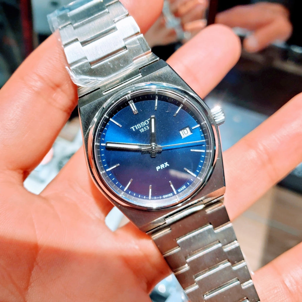 Tissot PRX Blue Dial Silver Steel Strap Watch For Men - T137.210.11.041.00