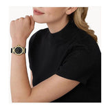 Michael Kors Mini Lennox Quartz Black Dial Black Silicone Strap Watch For Women - MK7281