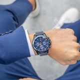 Tommy Hilfiger Mason Blue Dial Blue Steel Strap Watch for Men - 1791789