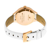 Swarovski Lovely Crystals Mother of Pearl Dial White Leather Strap Watch for Women - 5242904