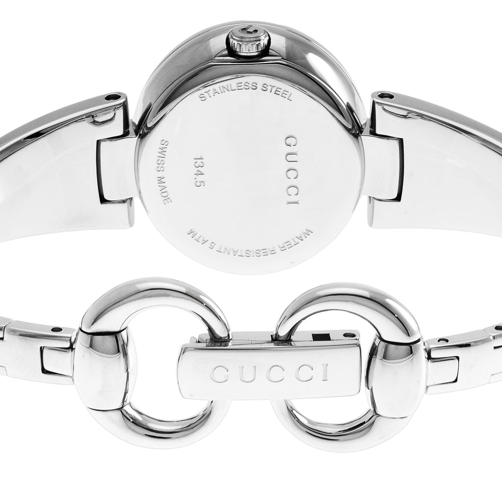 Gucci Guccisima Quartz Black Dial Silver Steel Strap Watch For Women - YA134501
