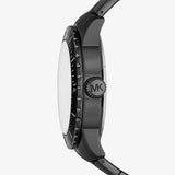 Michael Kors Cunningham Chronograph Black Dial Black Steel Strap Watch For Men - MK7157