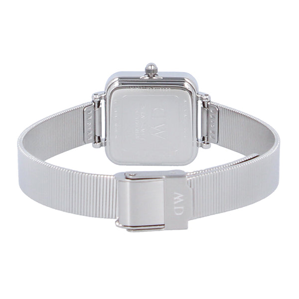 Daniel Wellington Quadro Studio Black Dial Silver Mesh Strap Watch For Women - DW00100522
