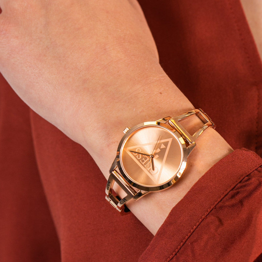 Guess Lola Rose Gold Dial Rose Gold Steel Strap Watch For Women - W1145L4