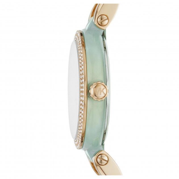 Michael Kors Delray Rose Gold Dial Two Tone Steel Strap Watch for Women - MK4317