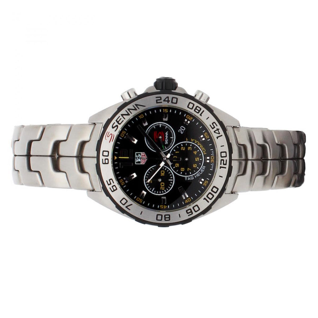 Tag Heuer Formula 1 Senna Limited Edition Chronograph Black Dial Silver Steel Strap Watch for Men - CAZ1013.BA0883
