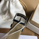 Versace Manifesto Quartz Blue Dial Blue Leather Strap Watch For Men - VBQ01017