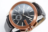 Gucci G Chrono Black Dial Brown Leather Strap Watch For Men - YA101202