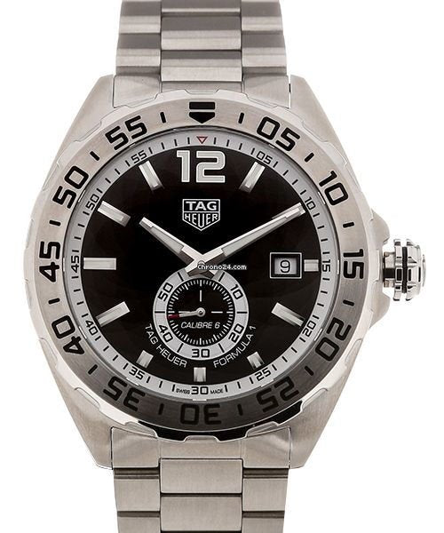 Tag Heuer Formula 1 Automatic Black Dial Silver Steel Strap Watch for Men - WAZ2012.BA0842