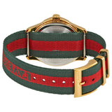 Gucci Le Marche des Merveilles Green & Red Dial Green & Red NATO Strap Unisex Watch - YA126487