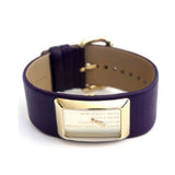 Marc Jacobs Champagne Dial Purple Leather Strap Watch for Women - MBM2044