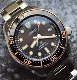 Seiko Prospex Sea Diver Automatic Brown Dial Silver Steel Strap Watch For Men - SPB240J1