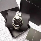 Marc Jacobs Blade Black Dial Silver Steel Strap Watch for Women - MBM3058