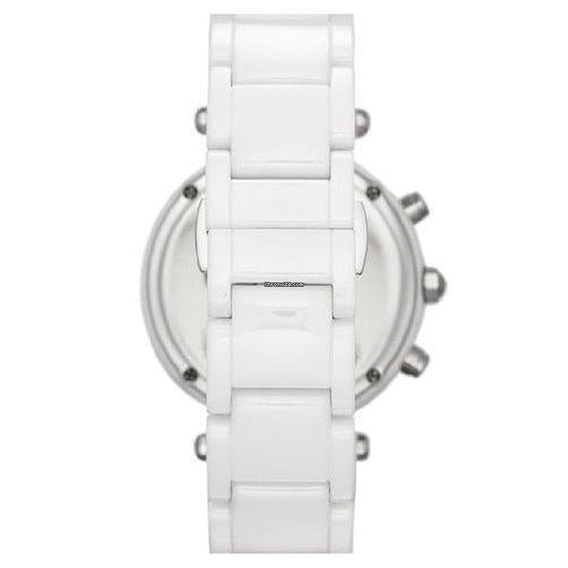 Michael Kors Parker White Dial White Leather Strap Watch for Women - MK5848