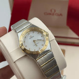 Omega Constellation Manhattan Mother of Pearl Dial Two Tone Steel Strap Watch for Women - 131.20.28.60.55.002