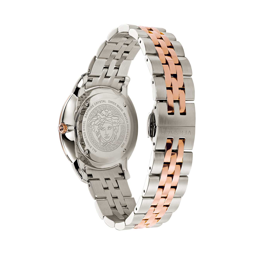 Versace V-Urban Green Dial Two Tone Steel Strap Watch for Men - VELQ00619