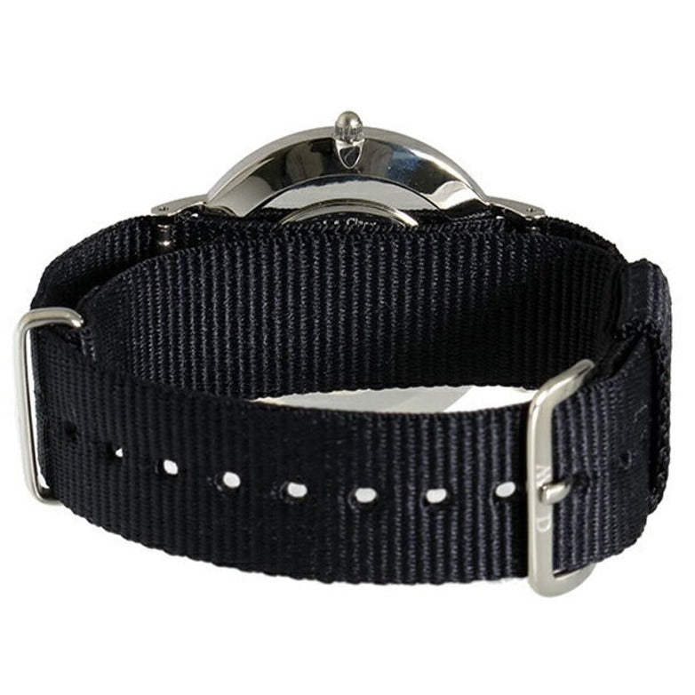 Daniel Wellington Classic Cornwall Quartz Black Dial Black Nylon Strap Watch For Women - DW00100151