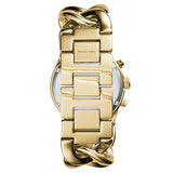 Michael Kors Nini Three Hand Gold Dial Gold Steel Strap Watch For Women - MK3235