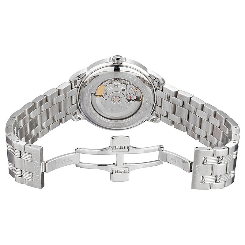 Tissot Automatics III Day Date White Dial Silver Steel Strap Watch For Men - T065.430.11.031.00