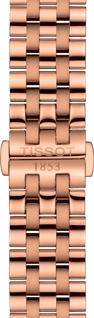 Tissot T Classic Carson Premium Automatic White Dial Rose Gold Steel Strap Watch for Men - T122.407.33.031.00