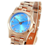 Marc Jacobs Henry Dinky Blue Dial Rose Gold Steel Strap Watch for Women - MBM3204