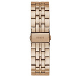 Guess Glitz Multi Function Diamonds Pink Dial Rose Gold Steel Strap Watch for Women - GW0320L6