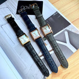 Movado Heritage Mother of Pearl White Dial Grey Leather Strap Watch For Women - 3650051