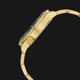 Guess Axle Multifunction Black Dial Gold Steel Strap Watch For Men - GW0488G2