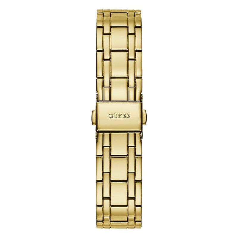 Guess Crystalline Diamonds Gold Dial Gold Steel Strap Watch for Women - GW0114L2