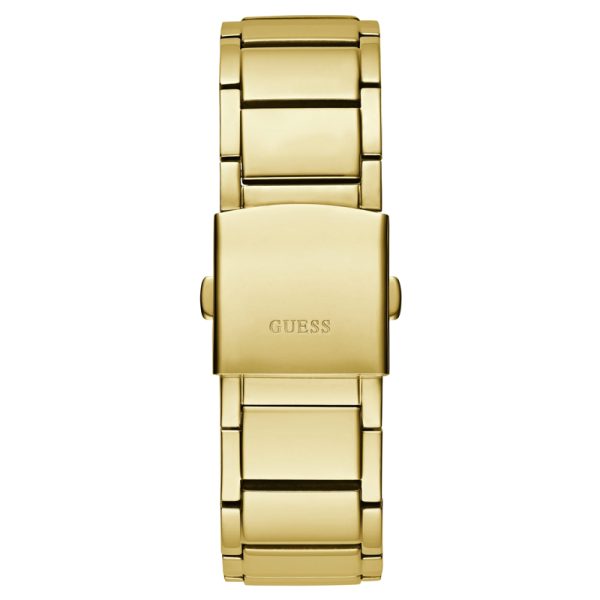 Guess Trend Analog Green Dial Gold Steel Strap Watch For Men - GW0624G2