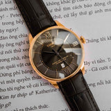 Tissot Chemin des Tourelles Powermatic 80 Brown Dial Brown Leather Strap Watch for Men - T099.407.36.448.00