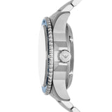Emporio Armani Meccanico Automatic Blue Dial Silver Steel Strap Watch For Men - AR60059