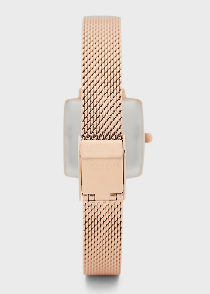 Coach Cass White Dial Rose Gold Mesh Bracelet Watch for Women - 14503698
