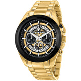 Maserati Traguardo Skeleton Black Dial Gold Steel Strap Watch For Men - R8873612058