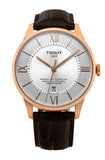 Tissot Chemin Des Tourelles Powermatic 80 Cosc Silver Dial Brown Leather Strap Watch For Men - T099.408.36.038.00