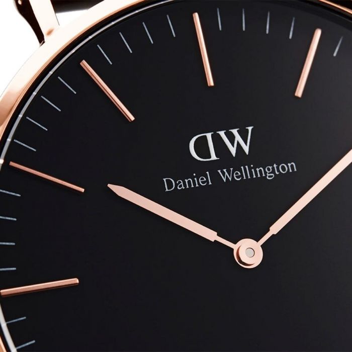 Daniel Wellington Classic Cornwall Black Dial Black NATO Strap Watch For Women - DW00100150