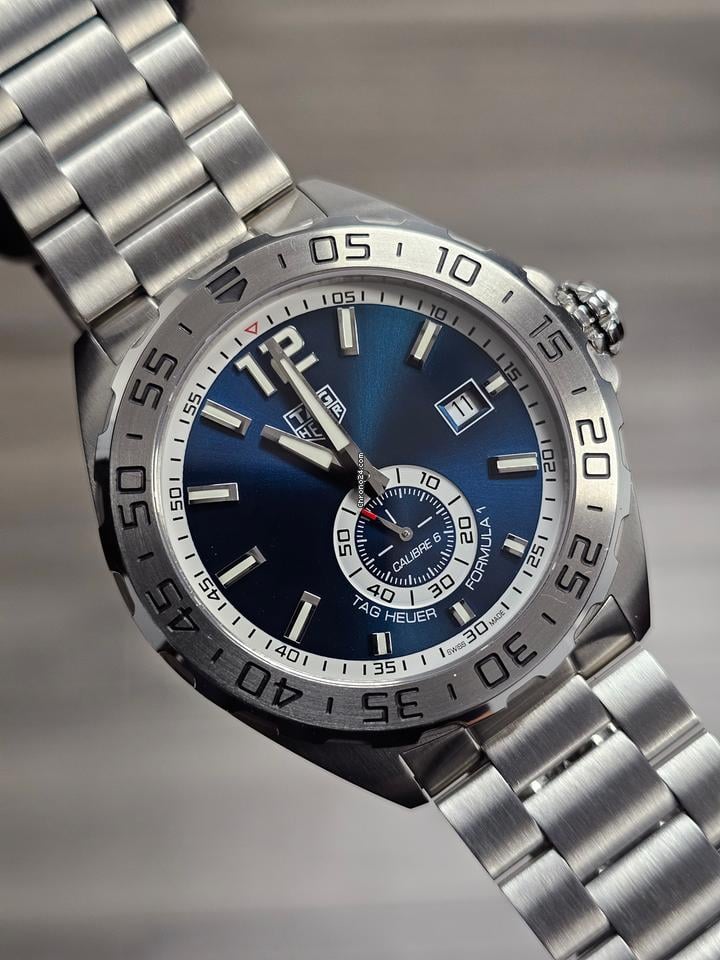 Tag Heuer Formula 1 Calibre 6 Automatic Blue Dial Silver Steel Strap Watch for Men - WAZ2014.BA0842