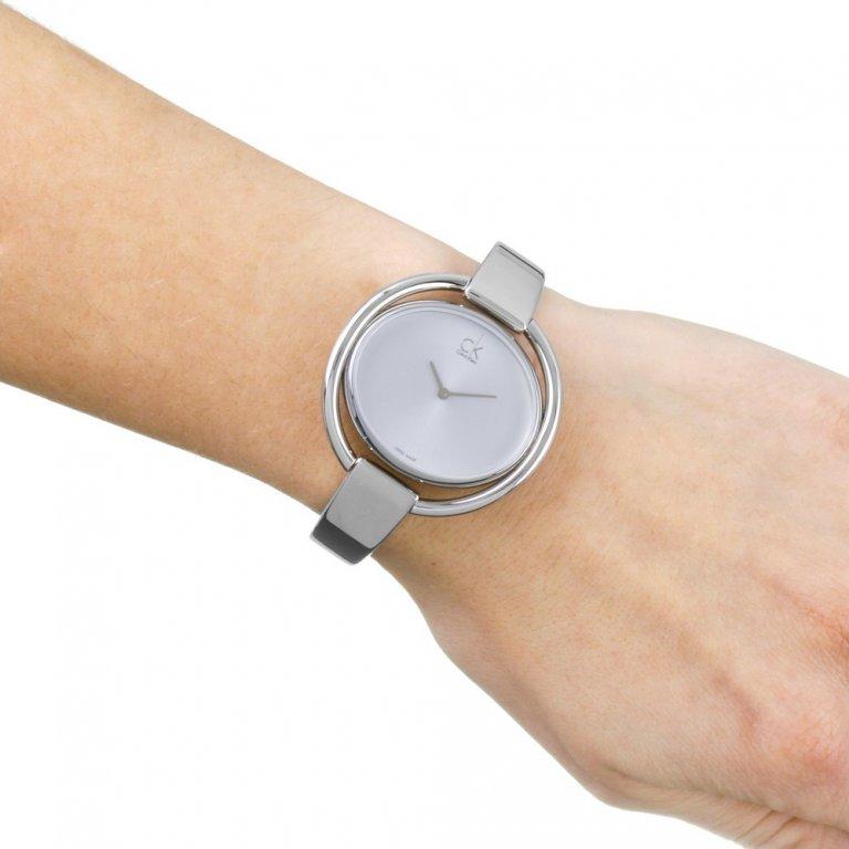 Calvin Klein Impetuous Silver Dial Silver Steel Strap Watch for Women - K4F2N116