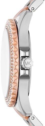Michael Kors Everest Three Hand Rose Gold Dial Two Tone Steel Strap Watch For Women - MK7402