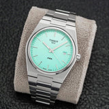 Tissot PRX Quartz Light Green Dial Silver Steel Strap Watch for Men - T137.410.11.091.01