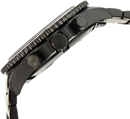 Emporio Armani Diver Chronograph Black Dial Black Steel Strap Watch For Men - AR80050