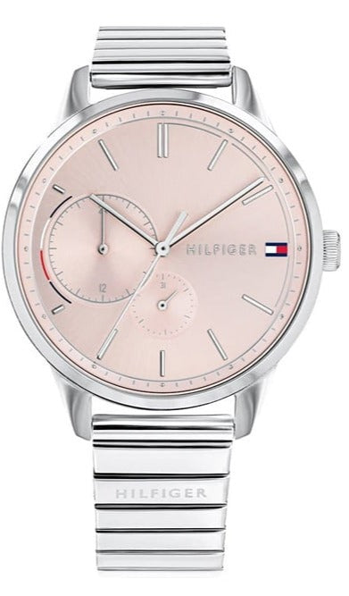 Tommy Hilfiger Brooke Pink Dial Silver Steel Strap Watch for Women - 1782020