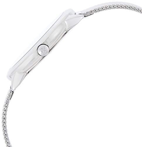 Calvin Klein Minimal Grey Dial Silver Mesh Bracelet Watch for Women - K3M2212X