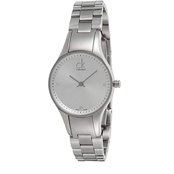 Calvin Klein Simplicity White Dial Silver Steel Strap Watch for Women - K4323101