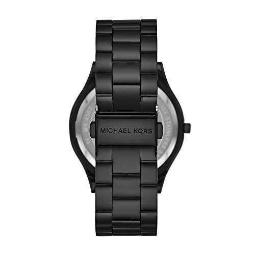 Michael Kors Runway Quartz Black Dial Black Steel Strap Watch For Women - MK4562