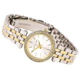 Michael Kors Darci White Dial Two Tone Steel Strap Watch for Women - MK3323