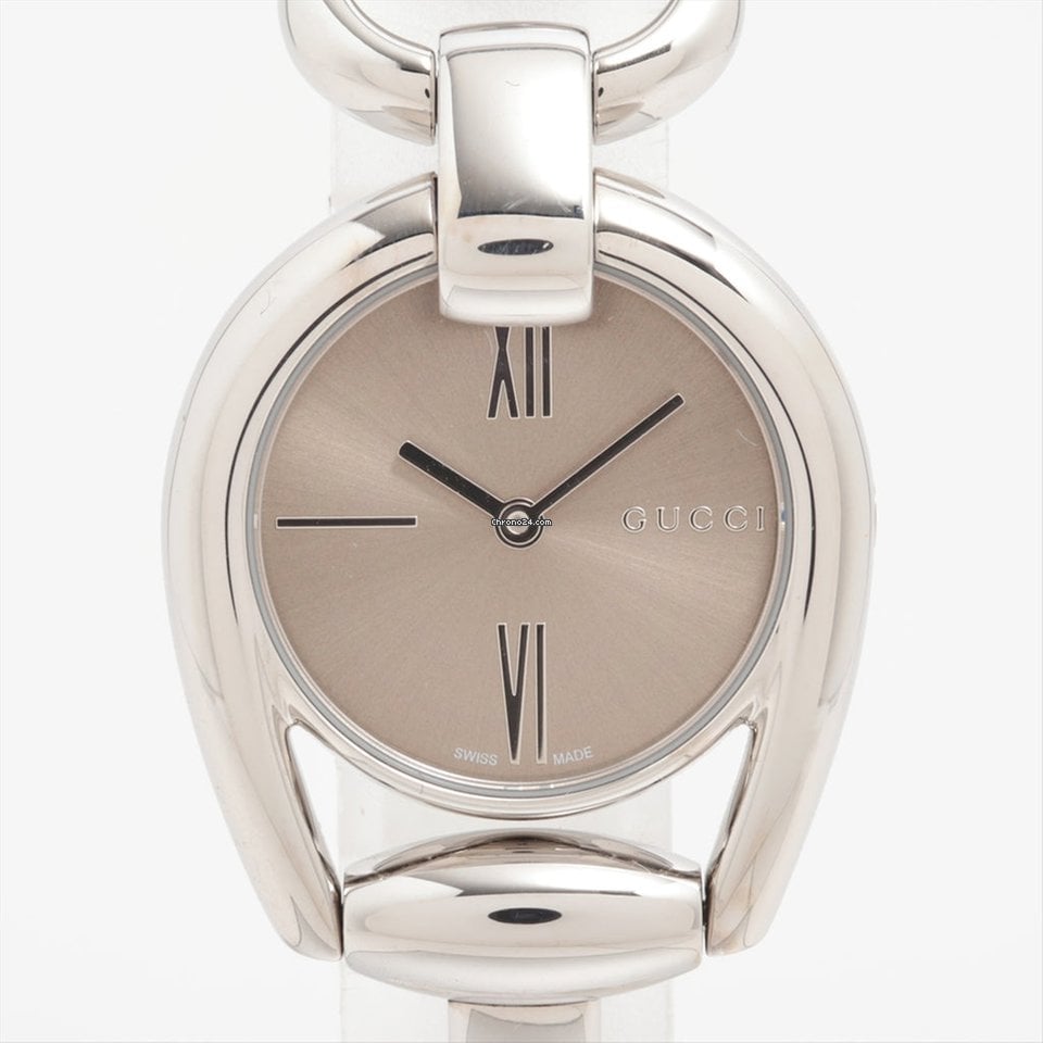 Gucci Horsebit Collection Quartz Brown Dial Silver Steel Strap Watch For Women - YA139501