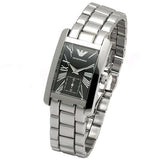 Emporio Armani Classic Black Dial Silver Stainless Steel Watch For Women - AR0157