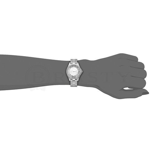 Marc Jacobs Henry Transparent Silver Dial Silver Steel Strap Watch for Women - MBM3337