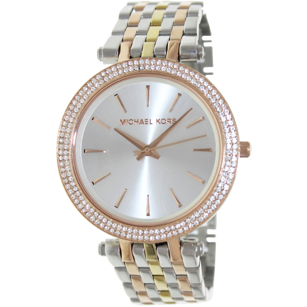 Michael Kors Darci Silver Dial Two Tone Stainless Steel Strap Watch for Women - MK3203